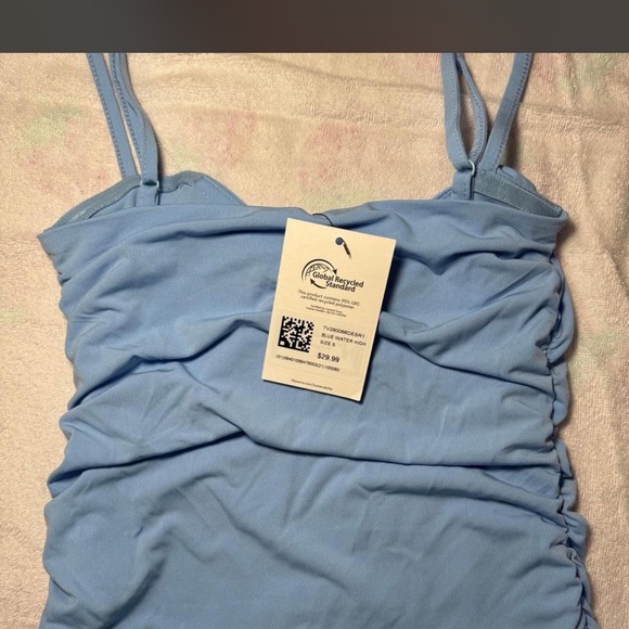 Glassons Sky Blue Ruched Tank Top - Picture 8 of 8